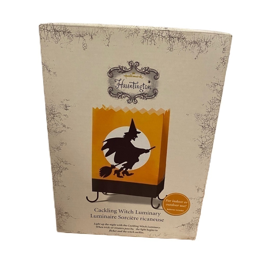 Hallmark Hauntington Cackling Witch Luminary NEW Halloween Decoration